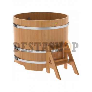 Купель для бани и сауны Bentwood круглая из лиственницы (D=1,17 H=1,0)
