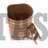Купель для бани и сауны Bentwood угловая из дуба (1,31Х1,31 H=1,40)