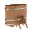 Купель для бани и сауны Bentwood овальная из дуба (0,69Х1,31 H=1,10)