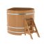 Купель для бани и сауны Bentwood угловая из лиственницы (1,53Х1,53 H=1,20)