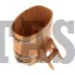 Купель для бани и сауны Bentwood овальная из сращенных ламелей лиственницы (0,76Х1,16 H=1,1)