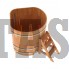 Купель для бани и сауны Bentwood угловая из сращенных ламелей лиственницы (1,31Х1,31 H=1,2)
