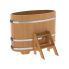 Купель для бани и сауны Bentwood овальная из лиственницы (0,69Х1,31 H=1,0)
