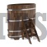 Купель для бани и сауны Bentwood овальная из сращенных ламелей лиственницы (0,69Х1,31 H=1,4)