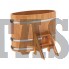 Купель для бани и сауны Bentwood овальная из сращенных ламелей лиственницы (0,69Х1,31 H=1,0) Доставка по РФ