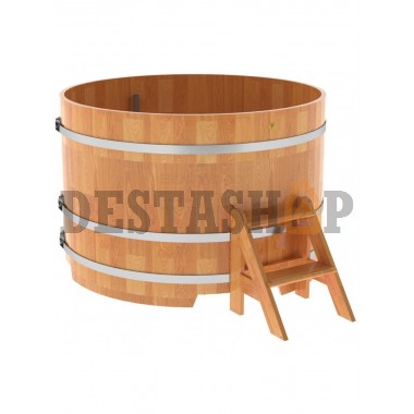 Купель для бани и сауны Bentwood круглая из сращенных ламелей лиственницы (D=1,50 H=1,0)