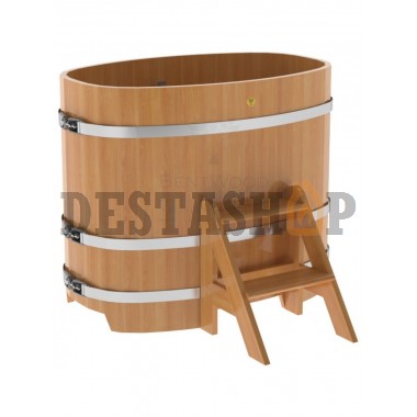 Купель для бани и сауны Bentwood овальная из лиственницы (0,76Х1,16 H=1,0)