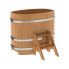 Купель для бани и сауны Bentwood овальная из лиственницы (0,76Х1,16 H=1,0)