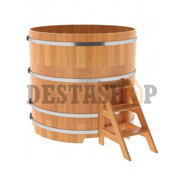Купель для бани и сауны Bentwood круглая из сращенных ламелей лиственницы (D=1,50 H=1,4)