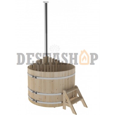 Купель для бани и сауны Bentwood с подогревом (D=1,5 H=1,0) c внутренней печкой, стандарт