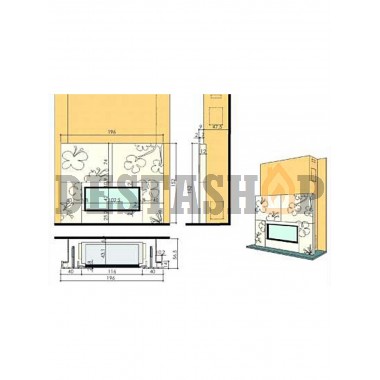 Каминная облицовка Chazelles Pivoines