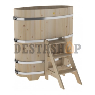 Купель для бани и сауны Bentwood овальная из кедра (0,69Х1,31 H=1,40)