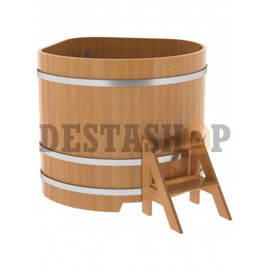 Купель для бани и сауны Bentwood угловая из лиственницы (1,31Х1,31 H=1,10)