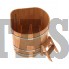 Купель для бани и сауны Bentwood угловая из сращенных ламелей лиственницы (1,31Х1,31 H=1,1)