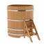 Купель для бани и сауны Bentwood угловая из лиственницы (1,31Х1,31 H=1,40)