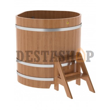 Купель для бани и сауны Bentwood угловая из дуба (1,10Х1,10 H=1,10)
