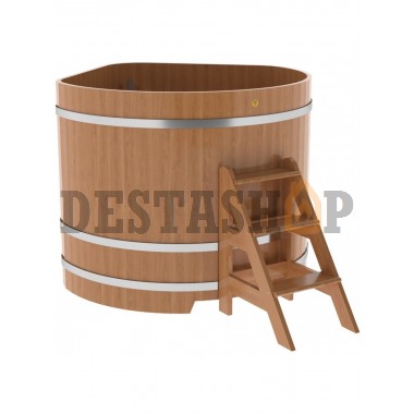 Купель для бани и сауны Bentwood угловая из дуба (1,53Х1,53 H=1,20)
