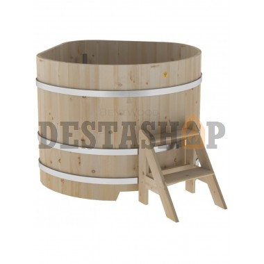 Купель для бани и сауны Bentwood угловая из кедра (1,31Х1,31 H=1,0)