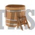 Купель для бани и сауны Bentwood угловая из лиственницы (1,10Х1,10 H=1,0)