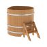 Купель для бани и сауны Bentwood угловая из лиственницы (1,10Х1,10 H=1,0)
