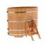 Купель для бани и сауны Bentwood овальная из сращенных ламелей лиственницы (1,15Х1,83 H=1,4)
