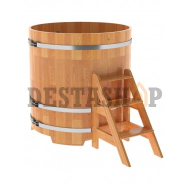 Купель для бани и сауны Bentwood круглая из сращенных ламелей лиственницы (D=1,17 H=1,2)