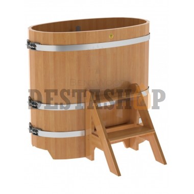 Купель для бани и сауны Bentwood овальная из лиственницы (0,59Х1,06 H=1,0)
