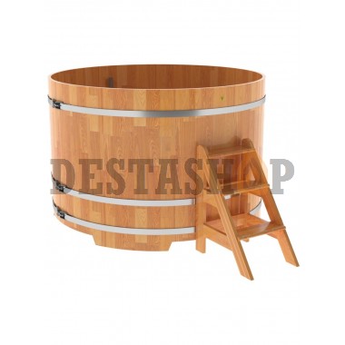 Купель для бани и сауны Bentwood круглая из сращенных ламелей лиственницы (D=1,80 H=1,2)