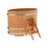 Купель для бани и сауны Bentwood овальная из сращенных ламелей лиственницы (1,08Х1,75 H=1,2)