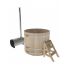 Купель для бани и сауны Bentwood с подогревом (D=1,5 H=1,2) с наружной печкой, премиум