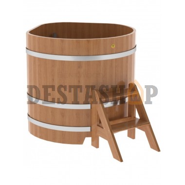 Купель для бани и сауны Bentwood угловая из дуба (1,10Х1,10 H=1,0)