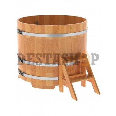Купель для бани и сауны Bentwood круглая из сращенных ламелей лиственницы (D=1,17 H=1,0)