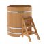 Купель для бани и сауны Bentwood угловая из лиственницы (1,10Х1,10 H=1,20)