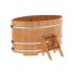 Купель для бани и сауны Bentwood овальная из сращенных ламелей лиственницы (1,15Х1,83 H=1,0)