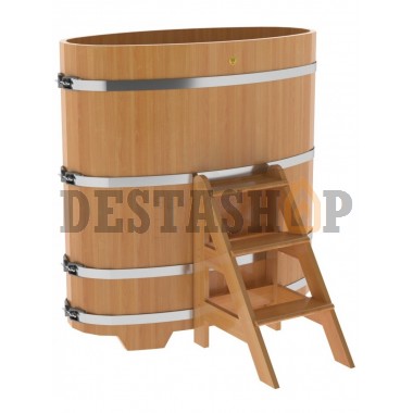 Купель для бани и сауны Bentwood овальная из лиственницы (0,69Х1,31 H=1,40)