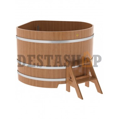 Купель для бани и сауны Bentwood угловая из дуба (1,53Х1,53 H=1,0)