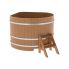 Купель для бани и сауны Bentwood угловая из дуба (1,53Х1,53 H=1,0)