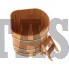 Купель для бани и сауны Bentwood угловая из сращенных ламелей лиственницы (1,31Х1,31 H=1,0)