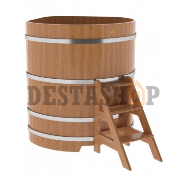 Купель для бани и сауны Bentwood угловая из дуба (1,31Х1,31 H=1,40)