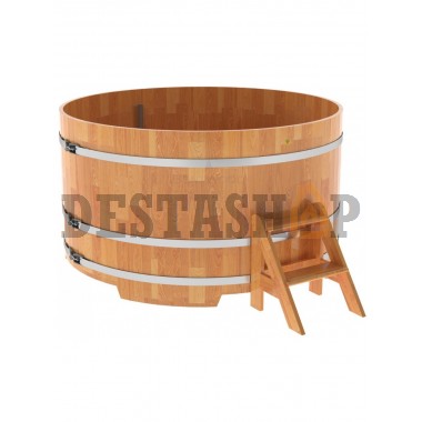 Купель для бани и сауны Bentwood круглая из сращенных ламелей лиственницы (D=1,80 H=1,0)