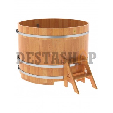 Купель для бани и сауны Bentwood круглая из сращенных ламелей лиственницы (D=1,50 H=1,1)