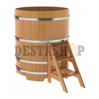 Купель для бани и сауны Bentwood круглая из лиственницы (D=1,17 H=1,40)