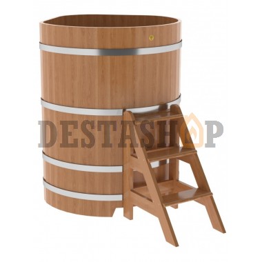 Купель для бани и сауны Bentwood угловая из дуба (1,10Х1,10 H=1,40)