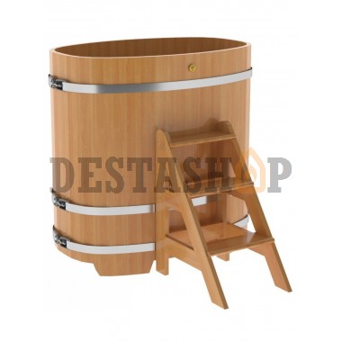 Купель для бани и сауны Bentwood овальная из лиственницы (0,76Х1,16 H=1,20)