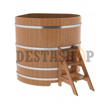 Купель для бани и сауны Bentwood угловая из дуба (1,53Х1,53 H=1,40)