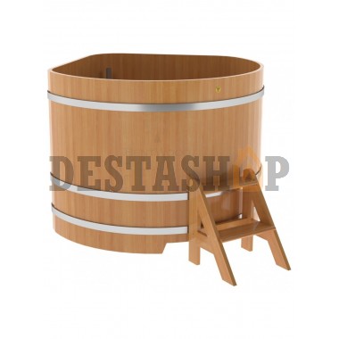 Купель для бани и сауны Bentwood угловая из лиственницы (1,53Х1,53 H=1,10)