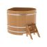 Купель для бани и сауны Bentwood угловая из лиственницы (1,53Х1,53 H=1,10)