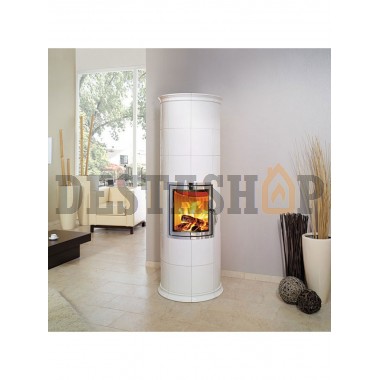 Камин Hark Bella Rosa 5 ECOplus, цвет creme-weiss, рамка хром