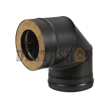 Сэндвич-колено Везувий Black (AISI 430/0,8мм) 90° 3 секции