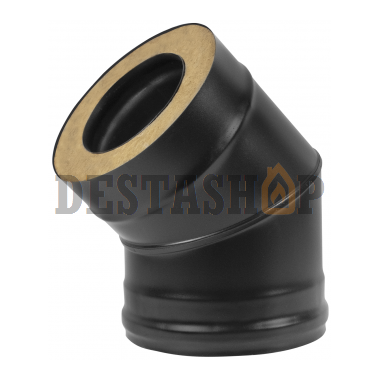 Сэндвич-колено Везувий Black (AISI 430/0,8мм) 45° 2 секции